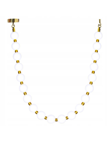 Lampa wisząca Dorado Rope LED CCT 300 cm złoto-biała — girlanda kulek, regulowane podsufitki