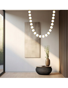 Lampa wisząca Dorado Rope LED CCT 300 cm złoto-biała — girlanda kulek, regulowane podsufitki 2