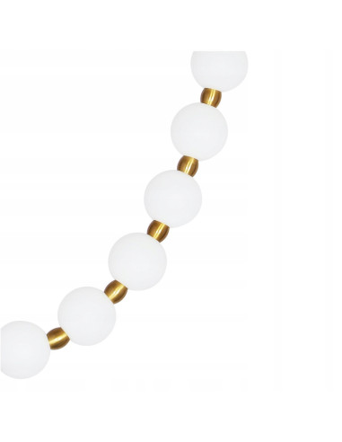 Lampa wisząca Dorado Rope LED CCT 300 cm złoto-biała — girlanda kulek, regulowane podsufitki