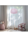 AZzardo AGORA Lampa wisząca różowa tkanina E27 regulowana 36 cm do pokoju dziecięcego