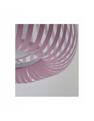 AZzardo AGORA Lampa wisząca różowa tkanina E27 regulowana 36 cm do pokoju dziecięcego