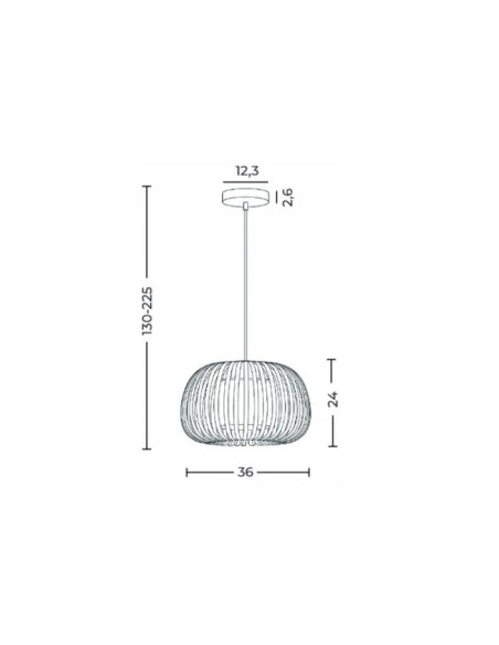 AZzardo AGORA Lampa wisząca tkanina biały 36 cm E27 regulowana wysokość 130–225 cm