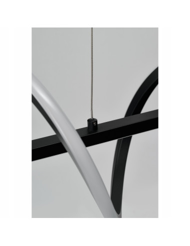 Memphis Lampa wisząca LED 55W czarna z regulacją wysokości i 3-stopniowym ściemnianiem, 120 cm