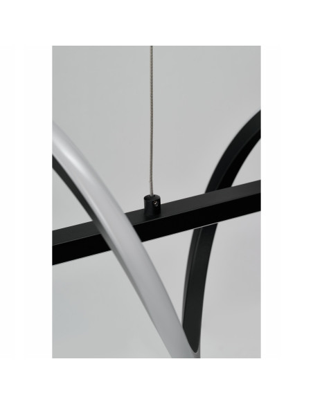 Memphis Lampa wisząca LED 55W czarna z regulacją wysokości i 3-stopniowym ściemnianiem, 120 cm