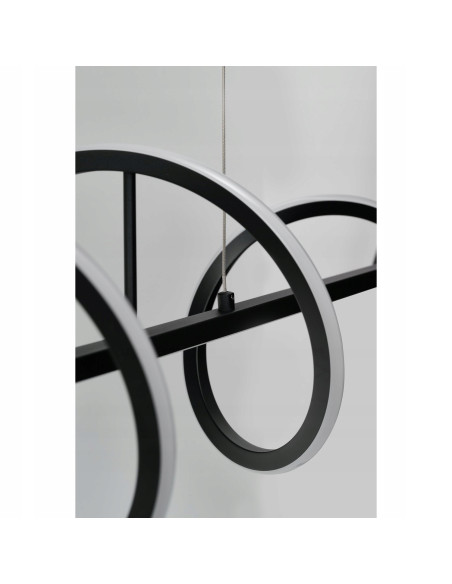 Memphis Lampa wisząca LED 55W czarna z regulacją wysokości i 3-stopniowym ściemnianiem, 120 cm