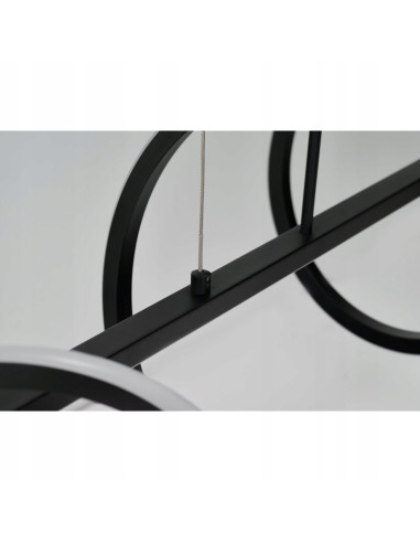 Memphis Lampa wisząca LED 55W czarna z regulacją wysokości i 3-stopniowym ściemnianiem, 120 cm