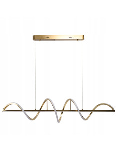 Lampa wisząca MEMPHIS złota LED 55W - regulowana, efekt serpentyny, nad stół 120 cm 2