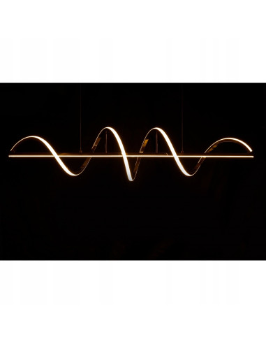 Lampa wisząca MEMPHIS złota LED 55W - regulowana, efekt serpentyny, nad stół 120 cm