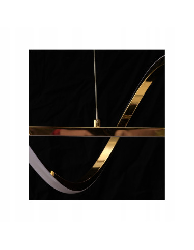 Lampa wisząca MEMPHIS złota LED 55W - regulowana, efekt serpentyny, nad stół 120 cm