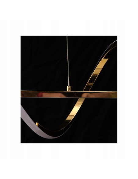 Lampa wisząca MEMPHIS złota LED 55W - regulowana, efekt serpentyny, nad stół 120 cm