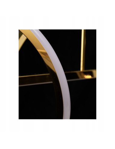 Lampa wisząca MEMPHIS złota LED 55W - regulowana, efekt serpentyny, nad stół 120 cm