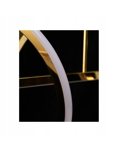 Lampa wisząca MEMPHIS złota LED 55W - regulowana, efekt serpentyny, nad stół 120 cm