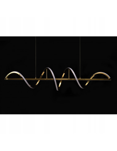 Lampa wisząca MEMPHIS złota LED 55W - regulowana, efekt serpentyny, nad stół 120 cm