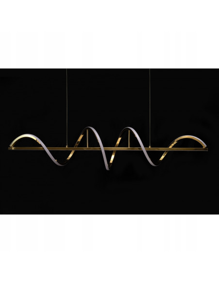 Lampa wisząca MEMPHIS złota LED 55W - regulowana, efekt serpentyny, nad stół 120 cm