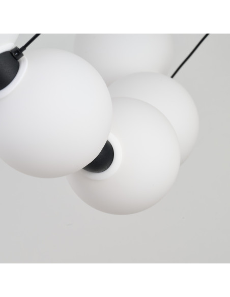 Lampa wisząca PERLA 9 LED 19W – nowoczesna biała/ czarna, regulowana, 3-stopniowy ściemniacz