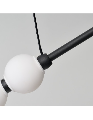 Lampa wisząca PERLA 9 LED 19W – nowoczesna biała/ czarna, regulowana, 3-stopniowy ściemniacz