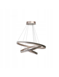 Lampa wisząca CAMELIA LED 3-pkt różowe złoto 3000K 118W łańcuch okręgów 150 cm regulowana 2