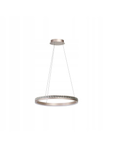Lampa wisząca CAMELIA LED 60 cm różowe złoto z kryształami, 3-stopniowe ściemnianie, 41W