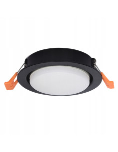 Syntron Tuba sufitowa GX53 czarna płaska aluminiowa IP20 15W LED do salonu i sypialni