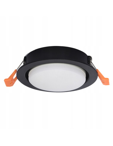 Syntron Tuba sufitowa GX53 czarna płaska aluminiowa IP20 15W LED do salonu i sypialni