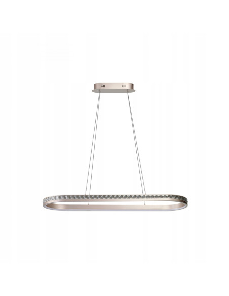 Lampa wisząca CAMELIA LED 60W owalna rose gold 3-stopniowy ściemniacz 100x120 cm