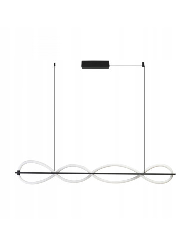 PESCARA Lampa wisząca LED 25W „odwrócony kod DNA” regulowana 165 cm biało-czarna 3-Step DIM