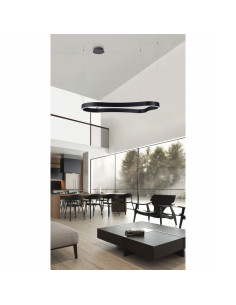 Lampa wisząca MIRABELLA 90 LED 48W z ściemniaczem matowa czerń 89,5 cm regulowana wysokość