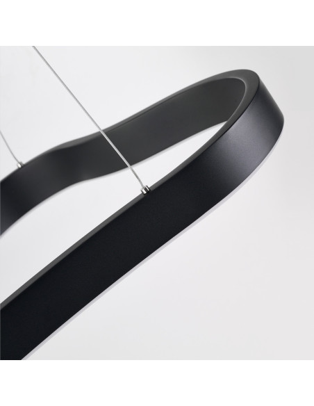 Lampa wisząca MIRABELLA 90 LED 48W z ściemniaczem matowa czerń 89,5 cm regulowana wysokość