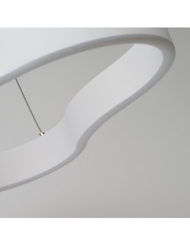 Lampa wisząca MIRABELLA LED 48W 3000K biały aluminium nieregularna regulowana 89,5 cm