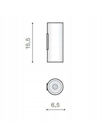 Kinkiet VELIA ROUND 2 czarny metalowy 2xGU10 15,5 cm nowoczesny do korytarza sypialni Azzardo
