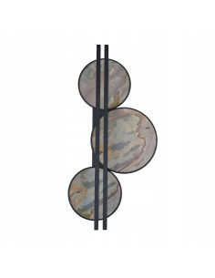 Kinkiet dekoracyjny AZzardo MOONS WALL 2xLED 31W brązowo-czarny marmurowy 67x33x13 cm