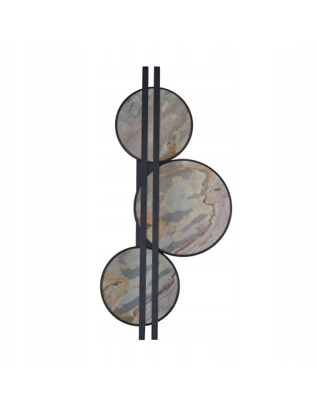 Kinkiet dekoracyjny AZzardo MOONS WALL 2xLED 31W brązowo-czarny marmurowy 67x33x13 cm