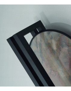 Kinkiet dekoracyjny AZzardo MOONS WALL 2xLED 31W brązowo-czarny marmurowy 67x33x13 cm 2