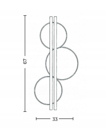 Kinkiet dekoracyjny AZzardo MOONS WALL 2xLED 31W brązowo-czarny marmurowy 67x33x13 cm