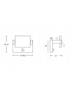 Kinkiet zewnętrzny LED AZzardo DURANTE AZ6537 IP54 CCT 21W czarny, obracane źródło światła 2