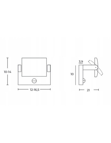 Azzardo DURANTE AZ6536 Lampa ścienna LED z czujnikiem ruchu IP54 czarna, 21W, regulowana barwa światła