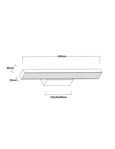 Nowoczesny czarny kinkiet LED z regulacją barwy światła 42 cm, IP44, 12W, elegancki do łazienki - Light Prestige