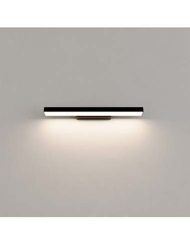 Nowoczesny czarny kinkiet LED z regulacją barwy światła 42 cm, IP44, 12W, elegancki do łazienki - Light Prestige