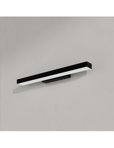 Nowoczesny czarny kinkiet LED z regulacją barwy światła 42 cm, IP44, 12W, elegancki do łazienki - Light Prestige