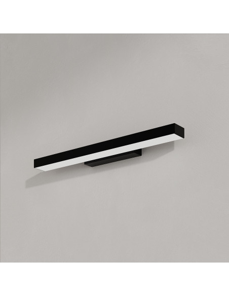Nowoczesny czarny kinkiet LED z regulacją barwy światła 42 cm, IP44, 12W, elegancki do łazienki - Light Prestige