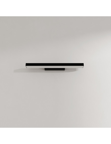 Nowoczesny czarny kinkiet LED z regulacją barwy światła 42 cm, IP44, 12W, elegancki do łazienki - Light Prestige