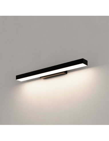 Nowoczesny czarny kinkiet LED z regulacją barwy światła 42 cm, IP44, 12W, elegancki do łazienki - Light Prestige