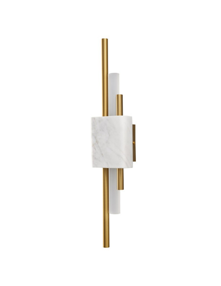 Kinkiet LED ELLIE 50 cm marmur biały z złotymi tubami — nowoczesny, ciepłe światło 3000K, Step into Design