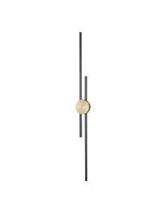 Kinkiet LED 122 cm Step into Design czarny matowy z złotym akcentem, ciepłe światło 3000K, nowoczesny iluminator ścienny 2