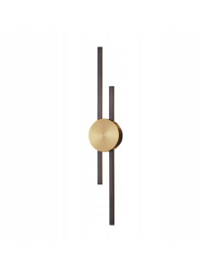 Kinkiet CENTRO LED czarny z złotym akcentem 10W 3000K minimalistyczny do salonu i sypialni, Step into design 2