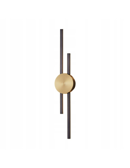 Kinkiet CENTRO LED czarny z złotym akcentem 10W 3000K minimalistyczny do salonu i sypialni, Step into design