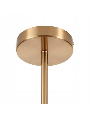 Lampa wisząca COSMIC 8 złota z 8 kloszami E14 120x65 cm — elegancka nad stół i do salonu