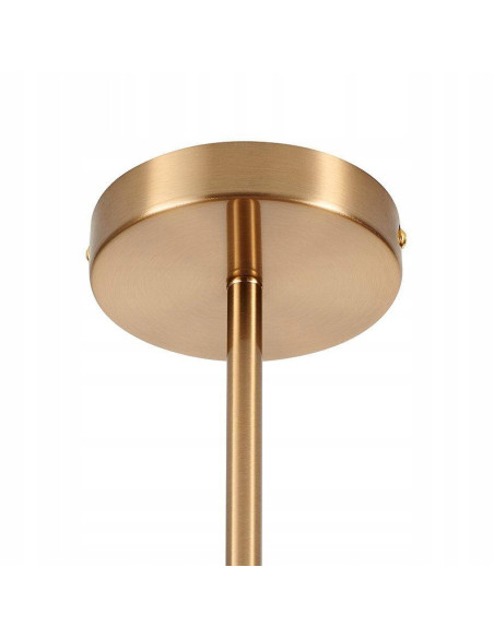 Lampa wisząca COSMIC 8 złota z 8 kloszami E14 120x65 cm — elegancka nad stół i do salonu