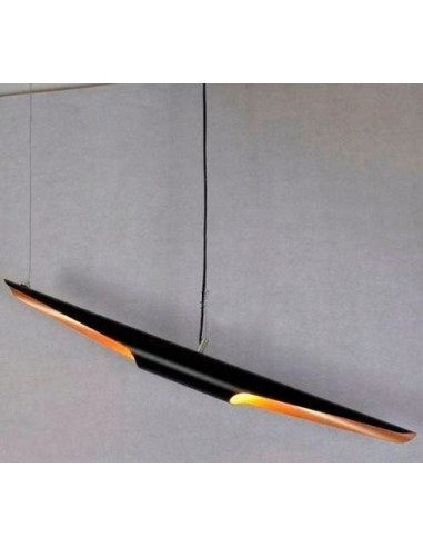 Lampa wisząca Step into Design BLACK TUBE 2xE27 czarno-złota 100 cm nowoczesna do salonu i jadalni