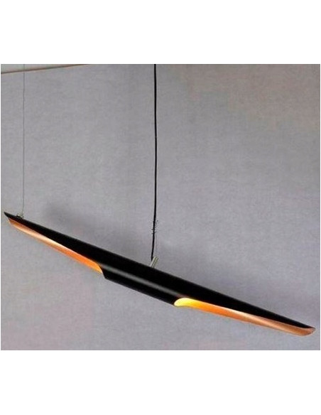 Lampa wisząca Step into Design BLACK TUBE 2xE27 czarno-złota 100 cm nowoczesna do salonu i jadalni